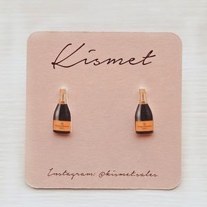 Mini Champagne Bottle Stud Earrings